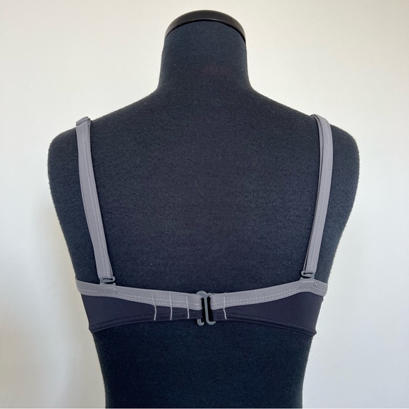 NWOT Lolë Maldives D-Cup Bikini Top in Black and Grey, S - Picture 3 of 12
